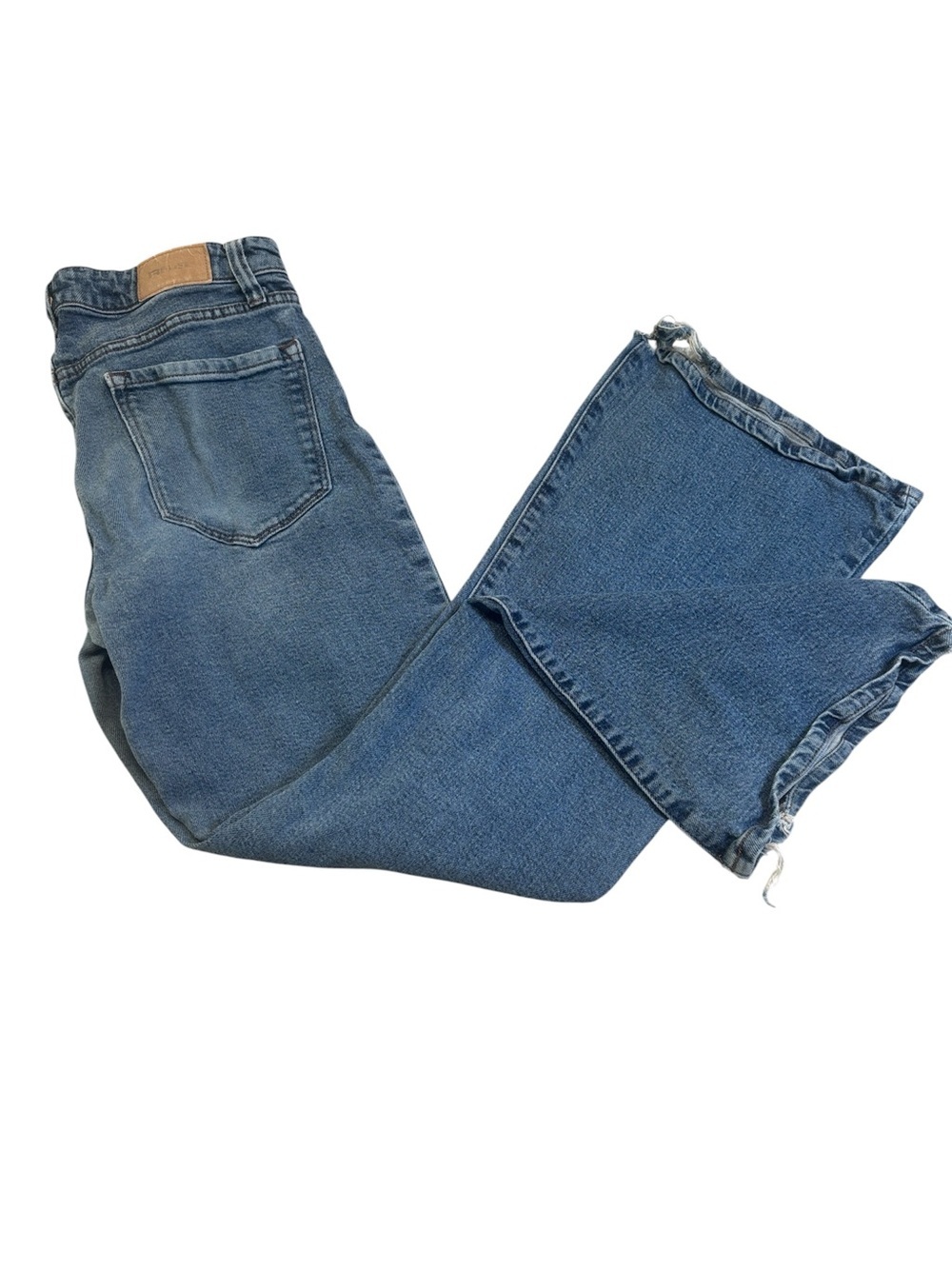 RSQ Low Rise Flare Jeans Distressed Rugged Denim Y2K Festival Style Size 29